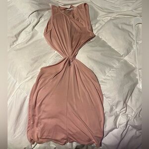 Light pink, cut out torso dress!